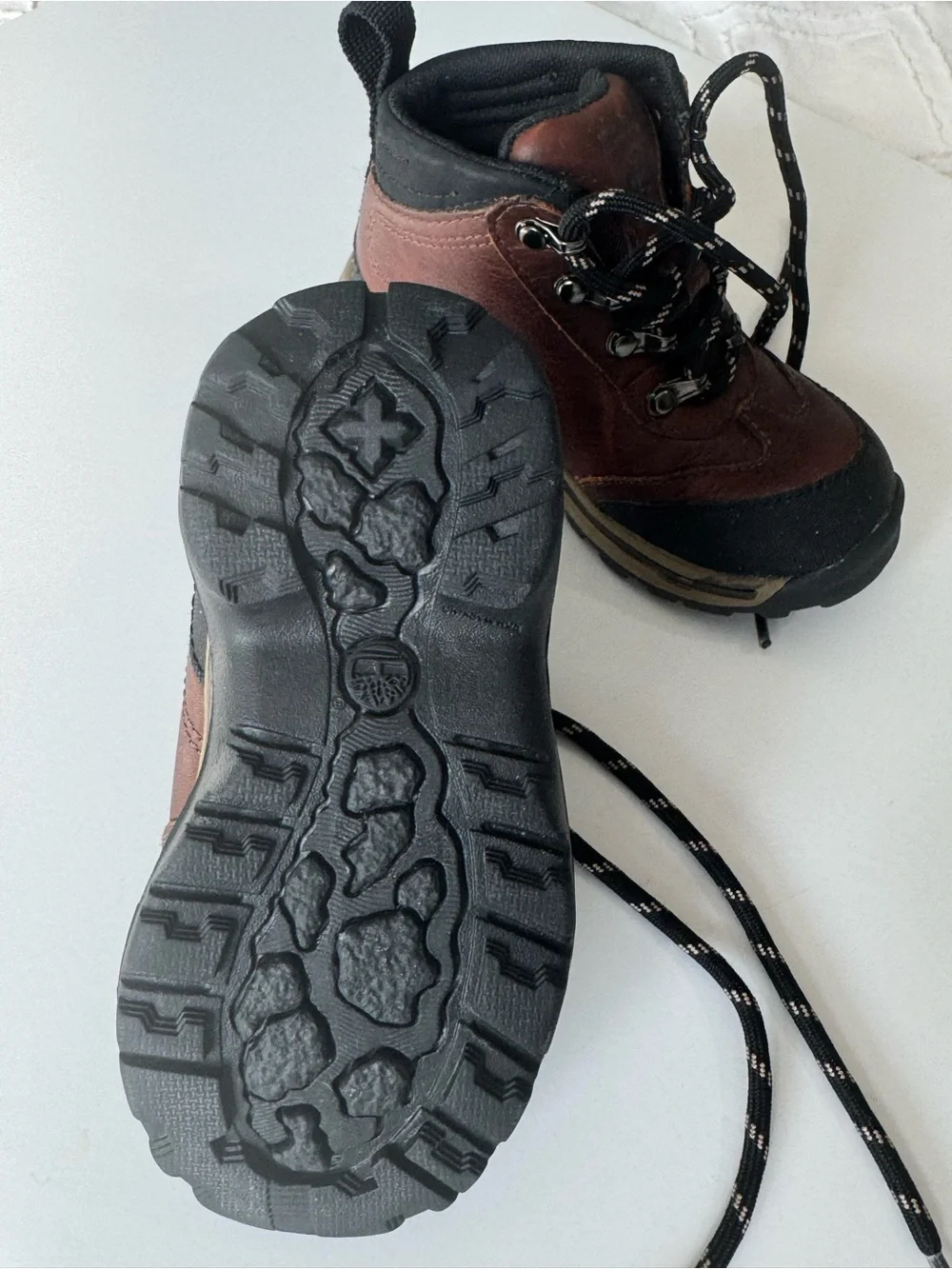 Timberland Brown and Black Kids Hiking Boots